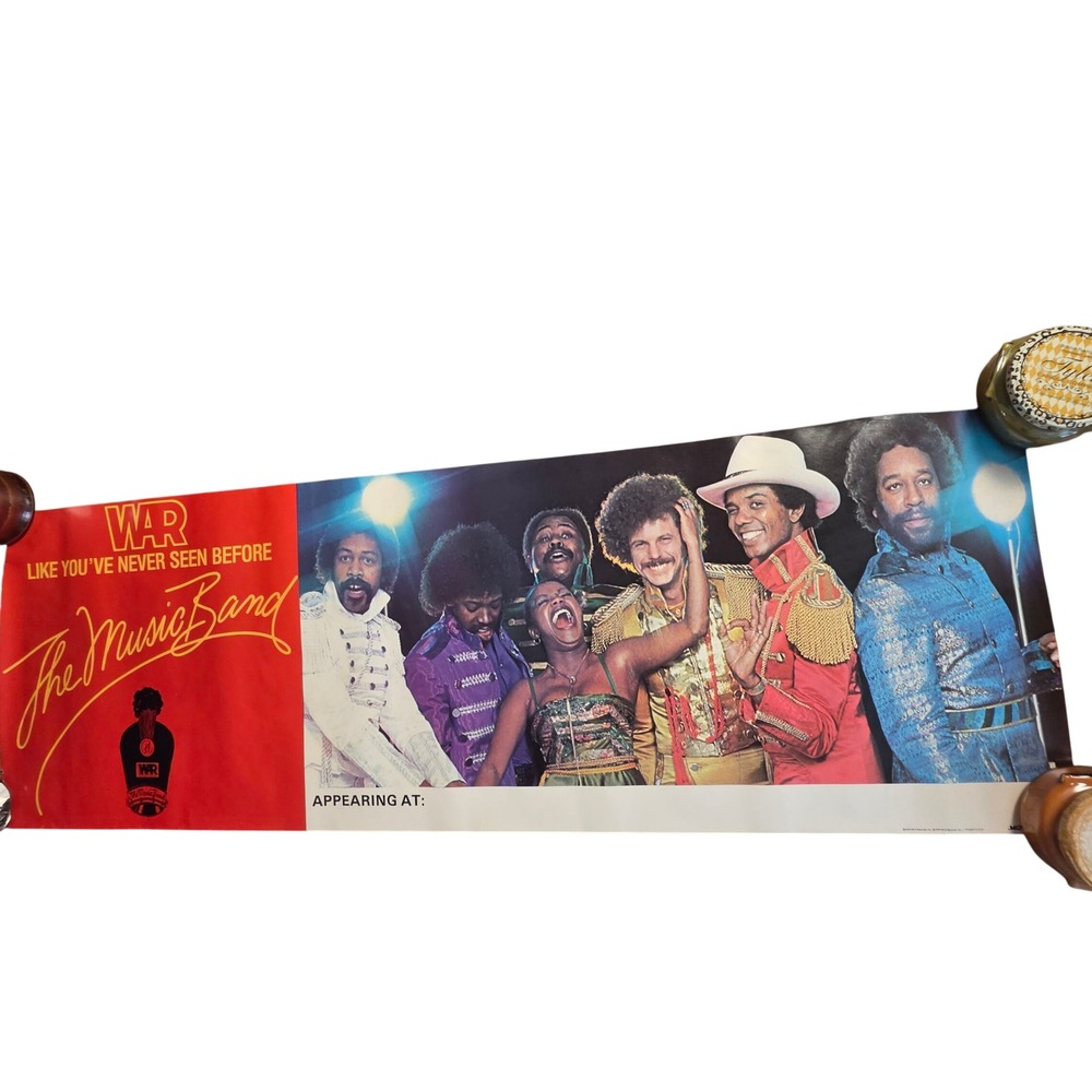 War The Music Band Vintage 1979 Promo Album Display Poster 16x48 MCA Records